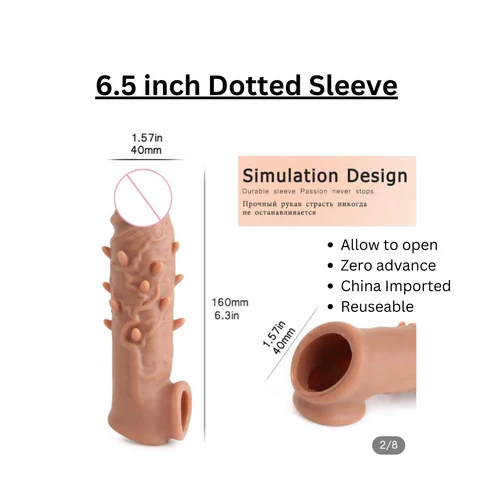 Buy Re useable Dotted Sleeve Condoms (6.5 inch) - Sex Toys in Pakistan