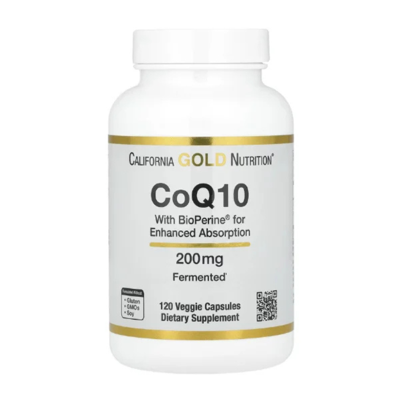 California Gold Nutrition, CoQ10 with Bioperine®, 200 mg, 120 Veggie Capsules in Pakistan