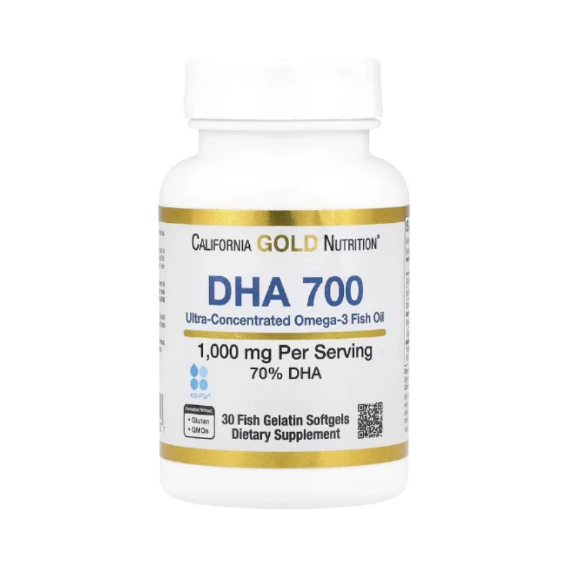 California Gold Nutrition, DHA 700 Fish Oil, Ultra-Concentrated, 1,000 mg, 30 Fish Gelatin Softgels in Pakistan