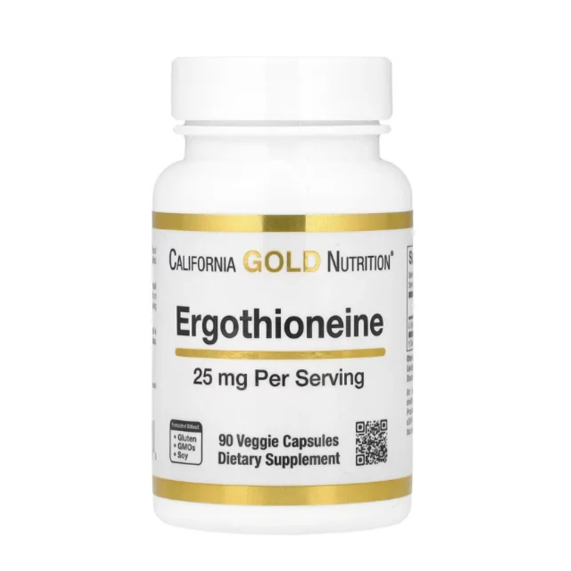 California Gold Nutrition, Ergothioneine, 25 mg, 90 Veggie Capsules in Pakistan