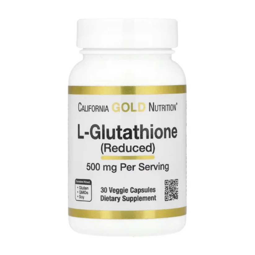 California Gold Nutrition, L-Glutathione (Reduced), 500 mg, 30 Veggie Capsules in Pakistan