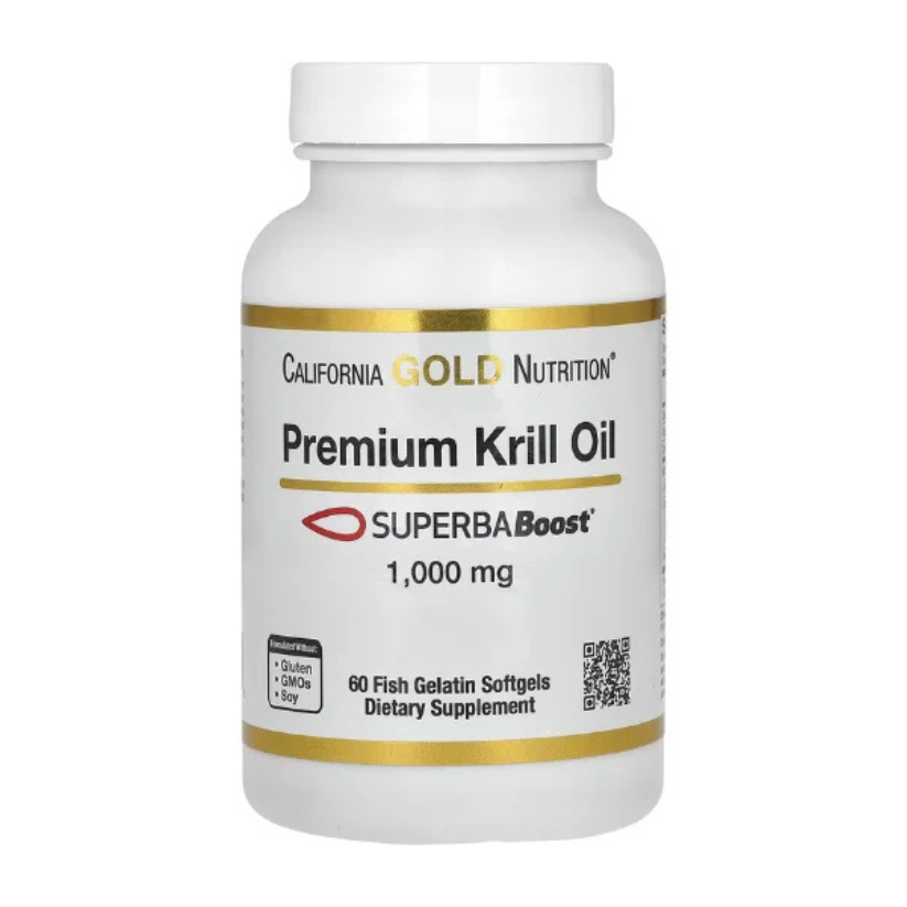 California Gold Nutrition, Premium Krill Oil with SUPERBABoost, 1,000 mg, 60 Fish Gelatin Softgels in Pakistan