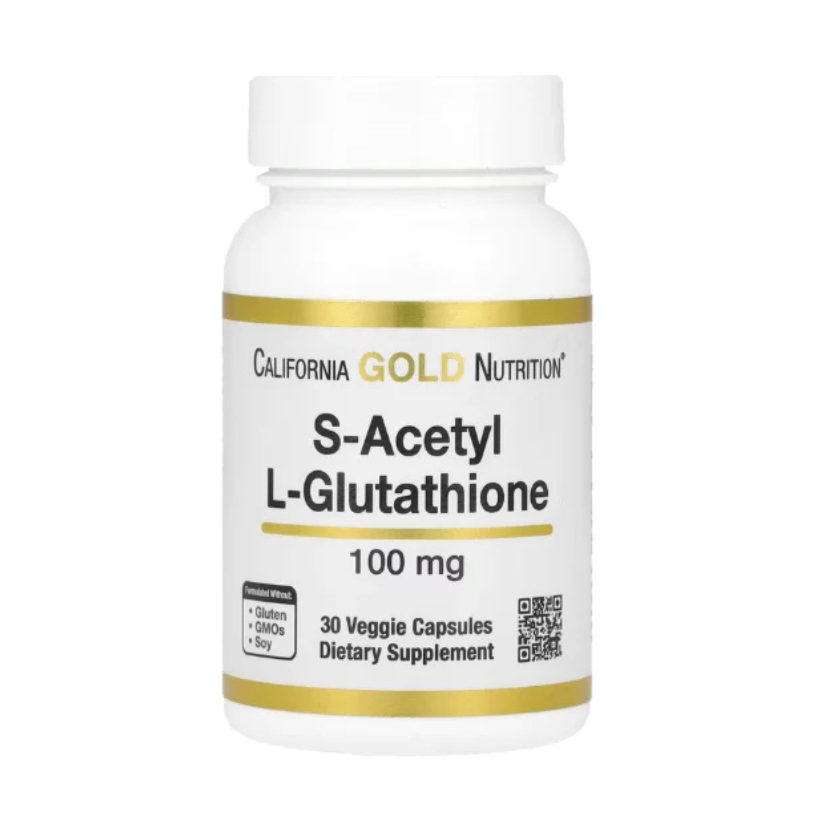California Gold Nutrition, S-Acetyl L-Glutathione, 100 mg, 30 Veggie Capsules in Pakistan
