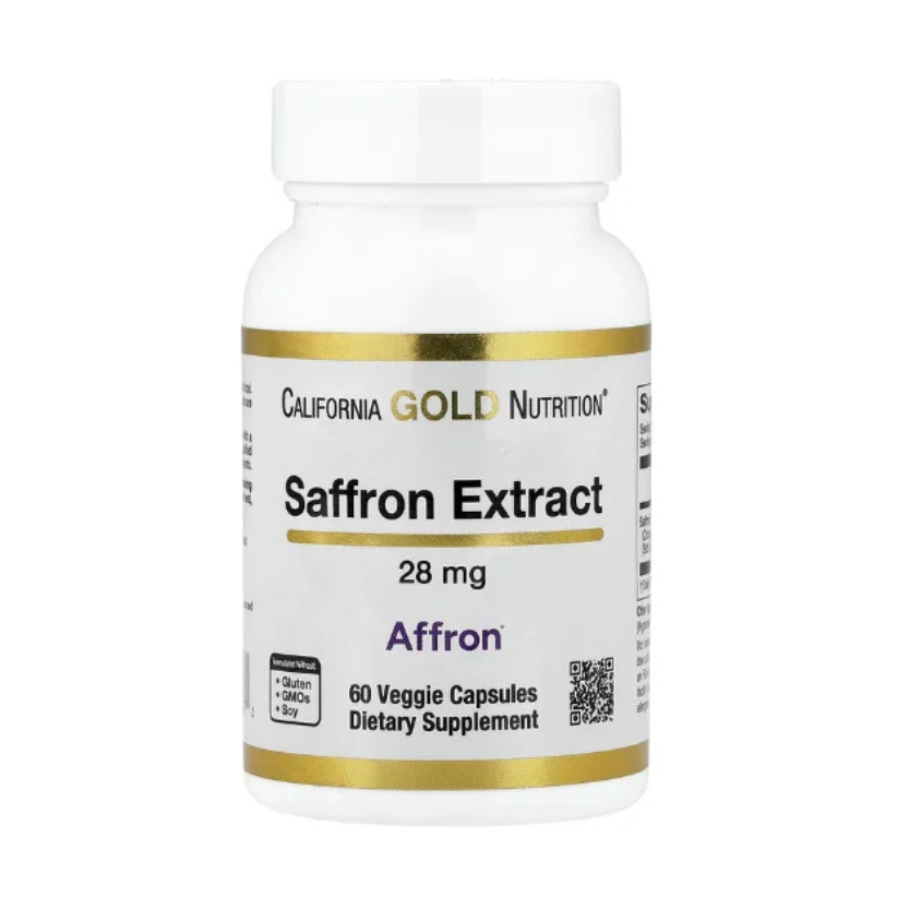 California Gold Nutrition, Saffron Extract with Affron®, 28 mg, 60 Veggie Capsules in Pakistan