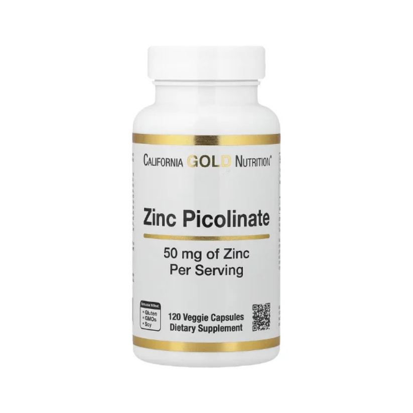 California Gold Nutrition, Zinc Picolinate, 50 mg, 120 Veggie Capsules in Pakistan