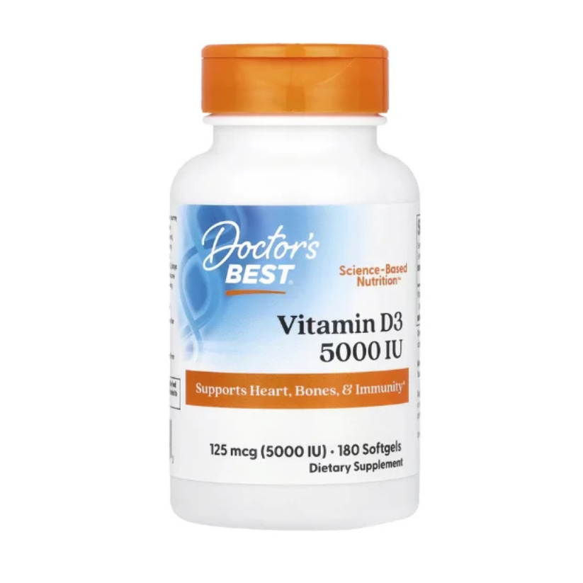 Doctor's Best, Vitamin D3, 125 mcg (5,000 IU), 180 Softgels in Pakistan