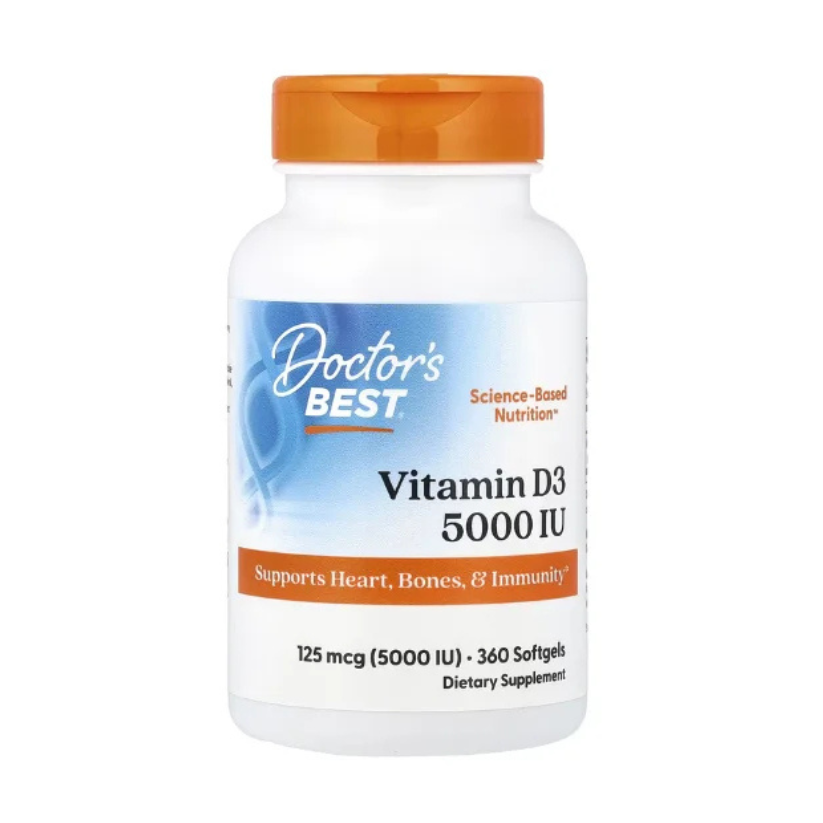 Doctor's Best, Vitamin D3, 125 mcg (5,000 IU), 360 Softgels in Pakistan