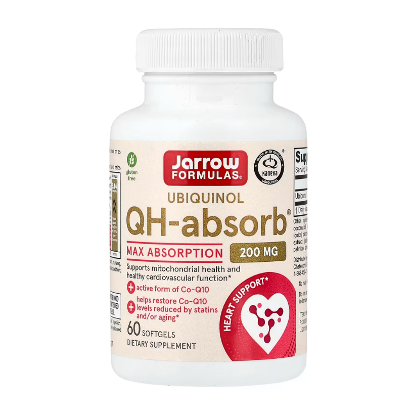 Jarrow Formulas, Ubiquinol, QH-Absorb, Max Absorption, 200 mg, 60 Softgels in Pakistan