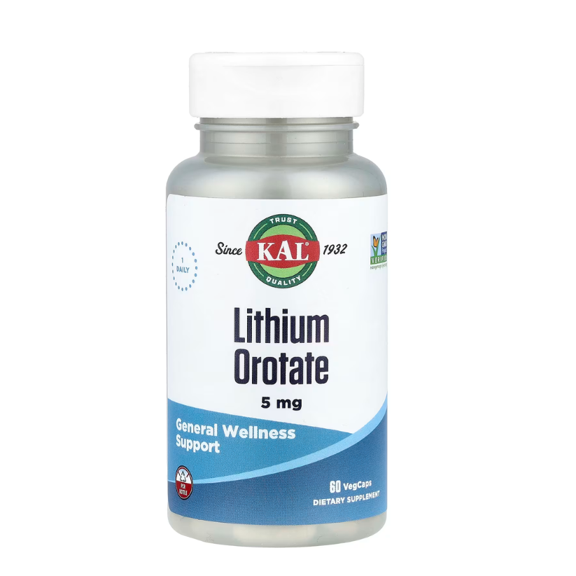 KAL, Lithium Orotate, 5 mg, 60 Veg Caps in Pakistan