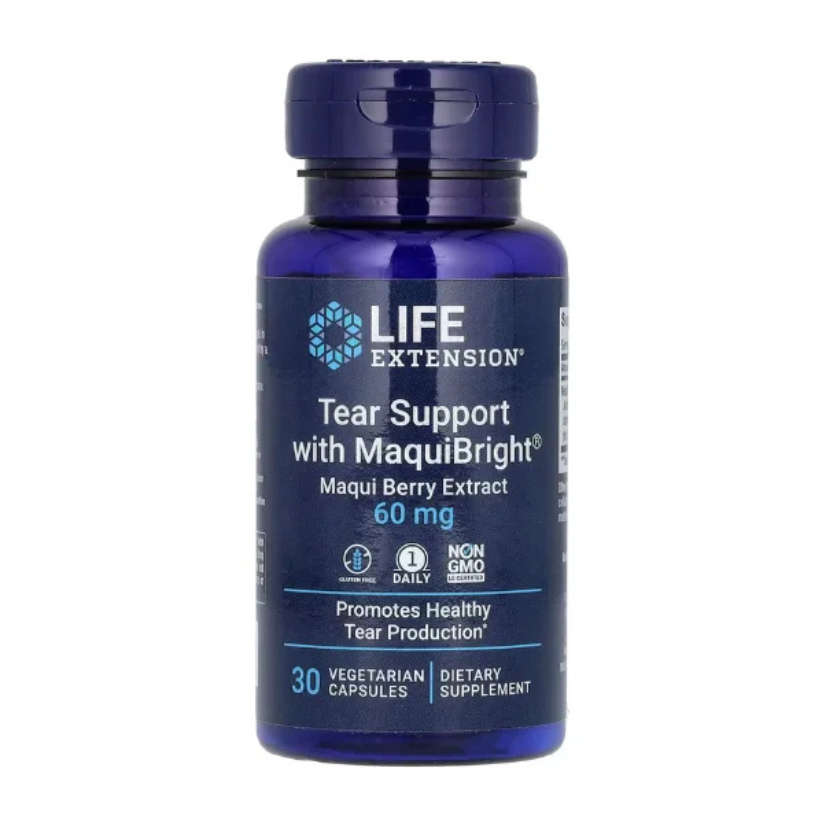 Life Extension, Tear Support with MaquiBright, Maqui Berry Extract, 60 mg, 30 Vegetarian Capsules in Pakistan
