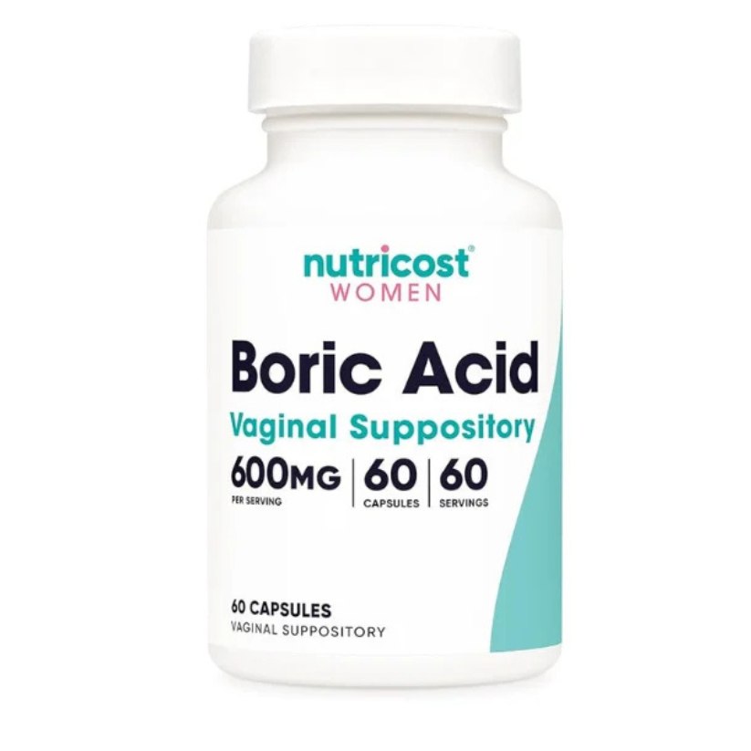 Nutricost Boric Acid Vaginal Suppository 600mg, 60 Capsules in Pnakista