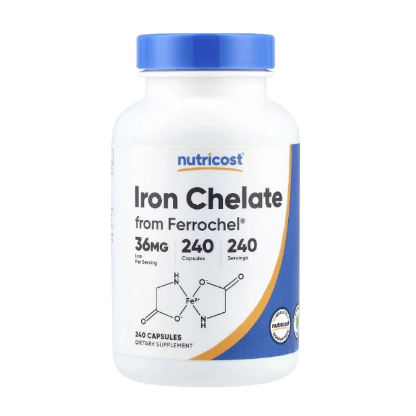 Nutricost, Iron Chelate From Ferrochel®, 36 mg, 240 Capsules in Pakistan