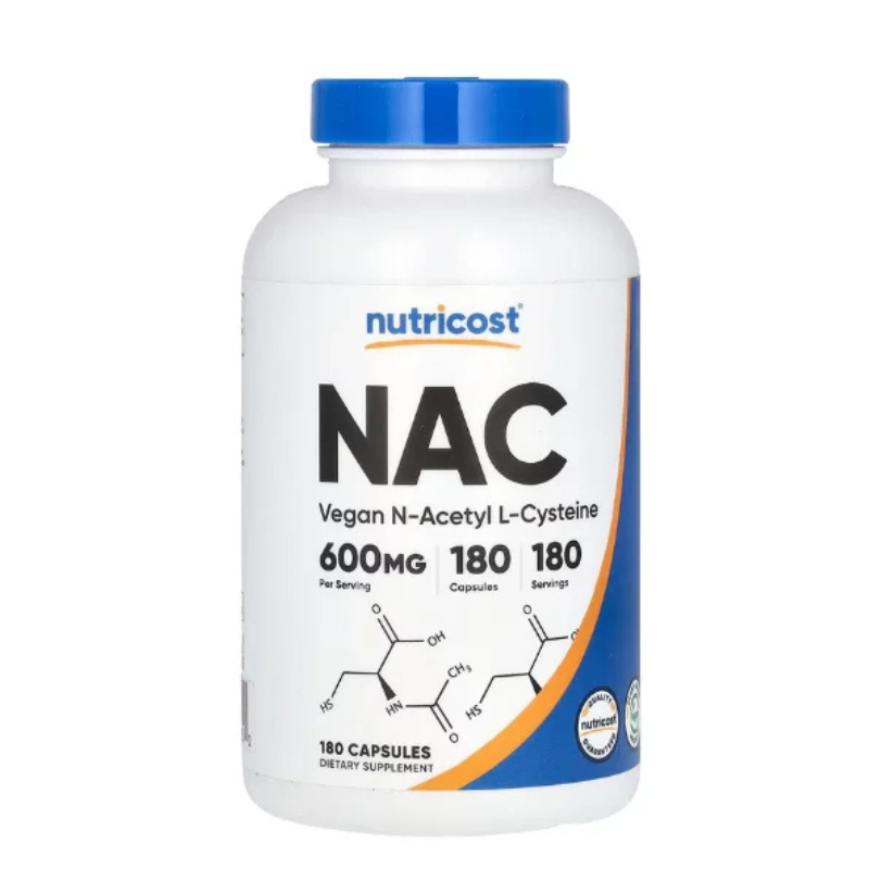 Nutricost, NAC, Vegan N-Acetyl L-Cysteine, 600 mg, 180 Capsules in Pakistan