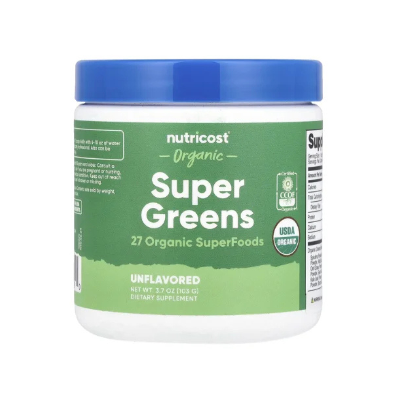 Nutricost, Organic Super Greens, Unflavored, 3.7 oz (103 g) in Pakistan