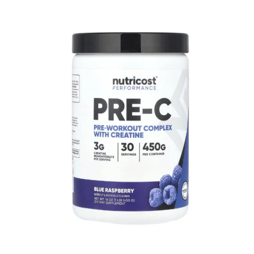 Nutricost, Performance, Pre-C, Pre-Workout Complex With Creatine, Blue Raspberry, 1 lb (450 g) in Pakistan