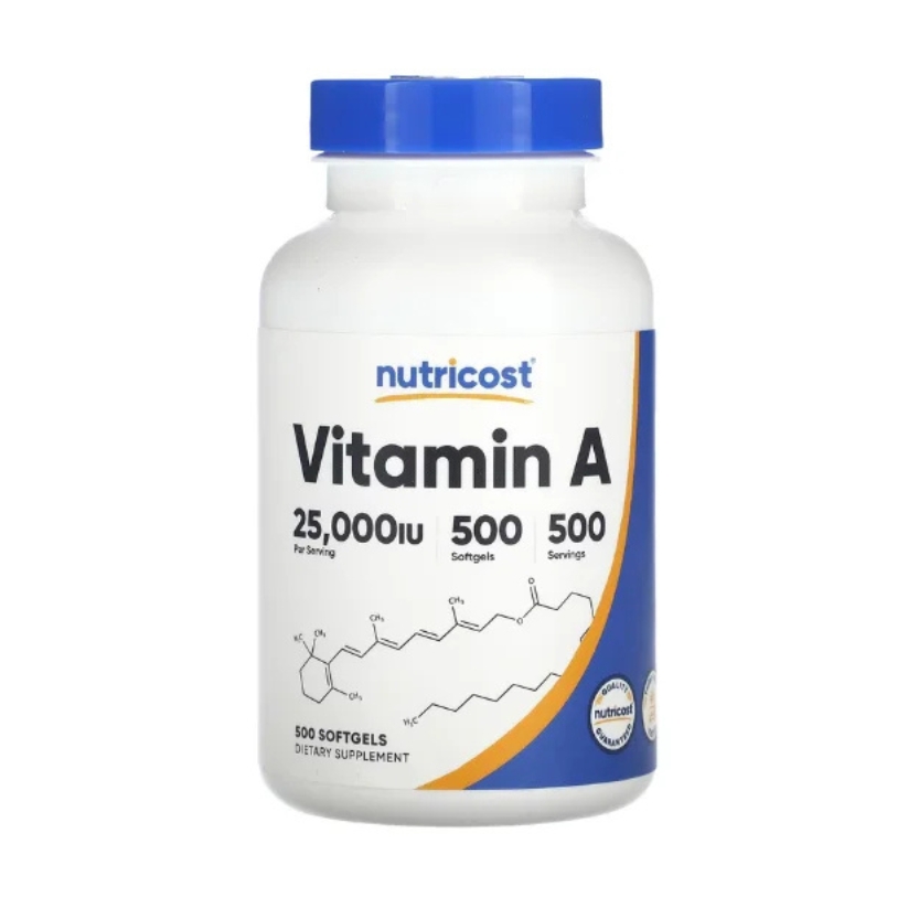 Nutricost, Vitamin A, 25,000 IU, 500 Softgels in Pakistan