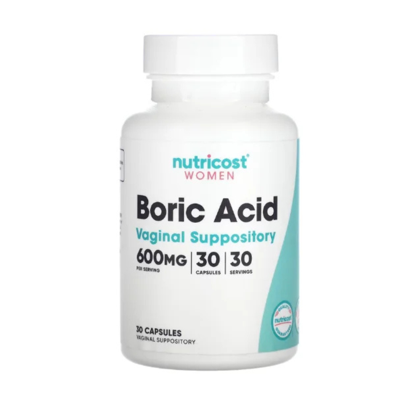 Nutricost, Women, Boric Acid, Vaginal Suppository, 600 mg, 30 Capsules in Pakistan