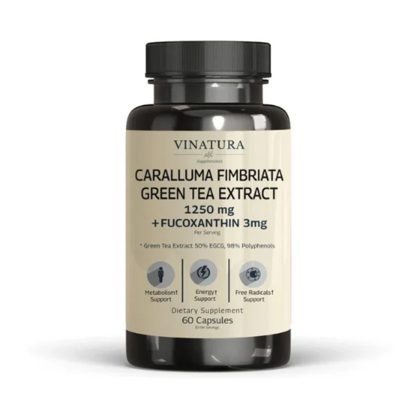 VINATURA Caralluma Fimbriata Green Tea Extract Fucoxanthin 1250mg Capsules in Pakistan