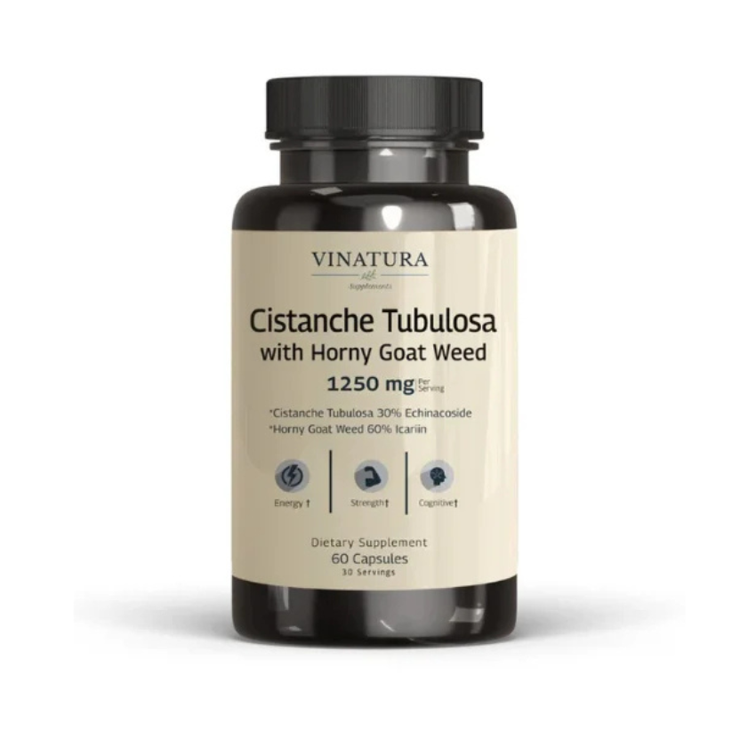 VINATURA Cistanche Tubulosa Horny Goat Weed 1250mg Capsules in Pakistan