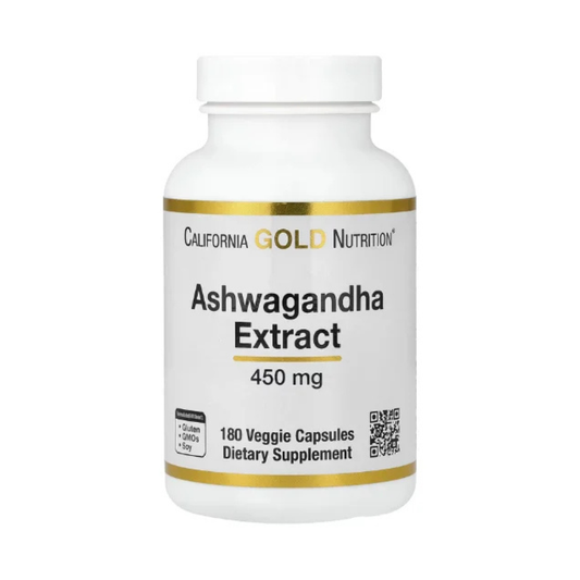 California Gold Nutrition, Ashwagandha, 450 mg, 180 Veggie Capsules in Pakistan
