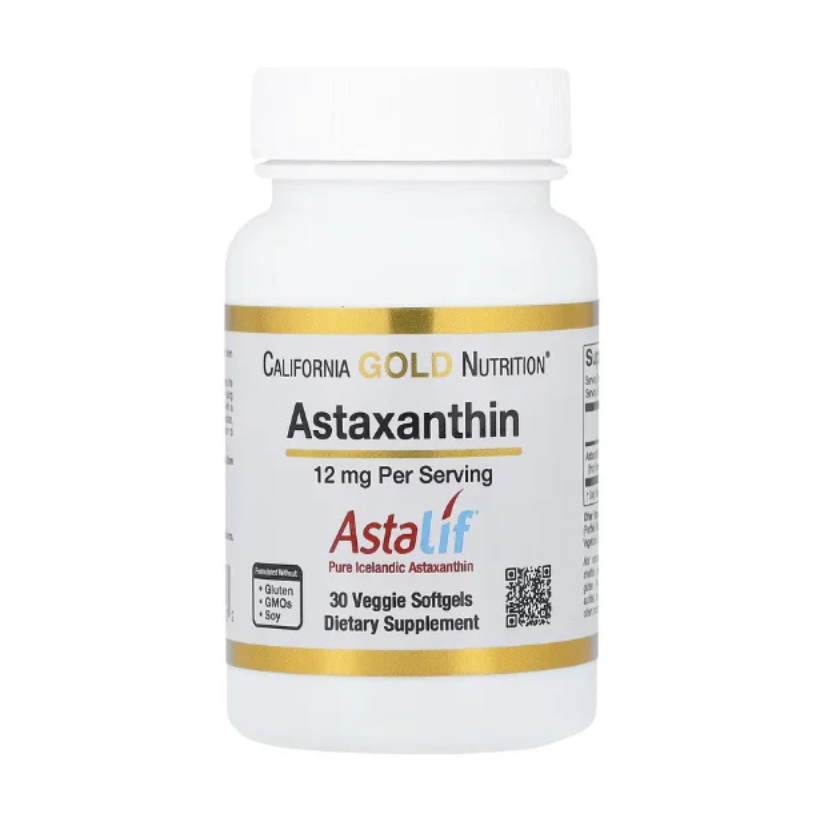 California Gold Nutrition, Astaxanthin, Astalif® Pure Icelandic, 12 mg, 30 Veggie Softgels in Pakistan