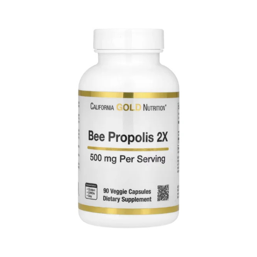 California Gold Nutrition, Bee Propolis 2X, Concentrated Extract, 500 mg, 90 Veggie Caps in Pakistan