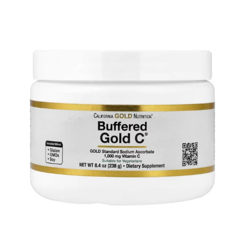 California Gold Nutrition, Buffered Gold C®, Non-Acidic Vitamin C Powder, Sodium Ascorbate, 8.4 oz (238 g) in Pakistan
