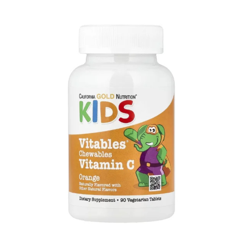 California Gold Nutrition, Chewable Vitamin C with Bioflavonoid Complex for Children, Orange, 90 Vegetarian Tablets in Pakistan