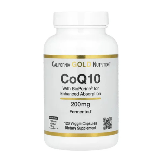California Gold Nutrition, CoQ10 with Bioperine®, 200 mg, 120 Veggie Capsules in Pakistan
