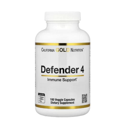 California Gold Nutrition, Defender 4, with Vitamin C, Vitamin D, Zinc & Selenium, 180 Veggie Capsules in Pakistan