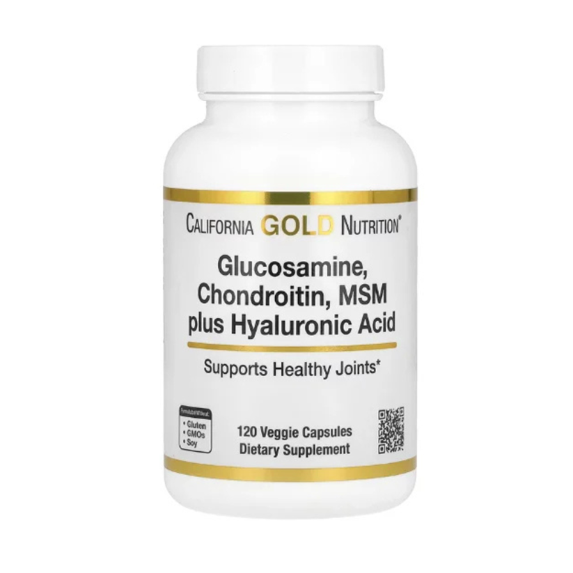 California Gold Nutrition, Glucosamine, Chondroitin, MSM Plus Hyaluronic Acid, 120 Veggie Caps in Pakistan