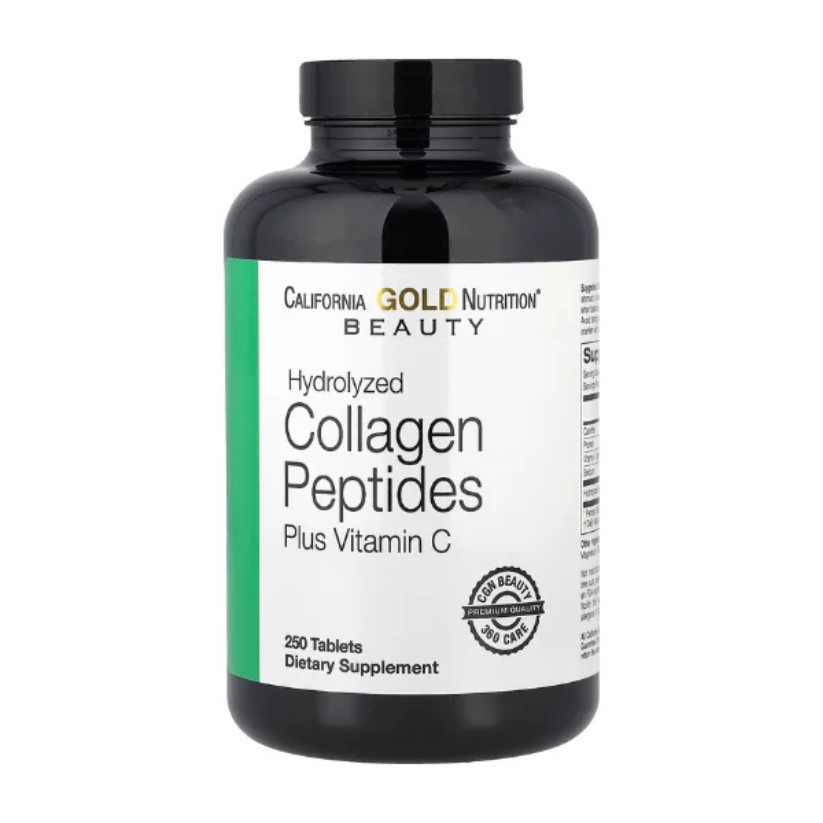 California Gold Nutrition, Hydrolyzed Collagen Peptides, Type I & III, and Vitamin C, 250 Tablets in Pakistan
