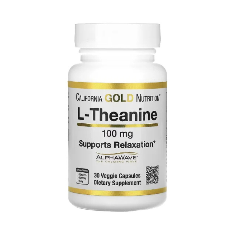 California Gold Nutrition, L-Theanine, Featuring AlphaWave, 100 mg, 30 Veggie Capsules in Pakistan
