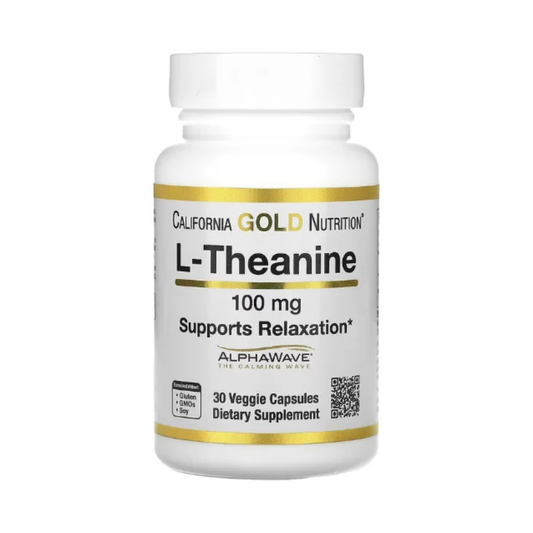 California Gold Nutrition, L-Theanine, Featuring AlphaWave, 100 mg, 30 Veggie Capsules in Pakistan
