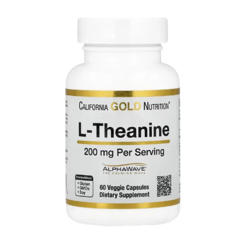California Gold Nutrition, L-Theanine, Featuring AlphaWave®, 200 mg, 60 Veggie Capsules in Pakistan