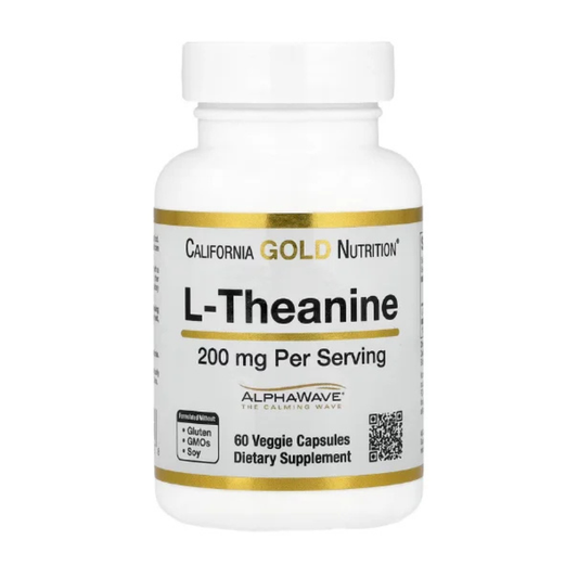 California Gold Nutrition, L-Theanine, Featuring AlphaWave®, 200 mg, 60 Veggie Capsules in Pakistan
