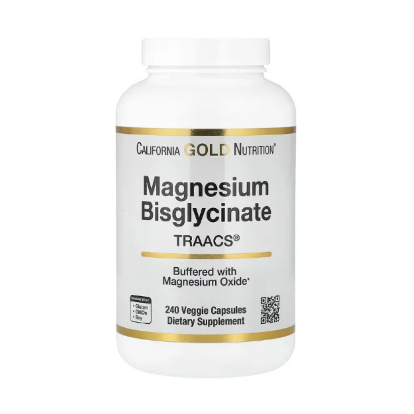 California Gold Nutrition, Magnesium Bisglycinate Chelate, Albion TRAACS®, 240 Veggie Capsules in Pakistan