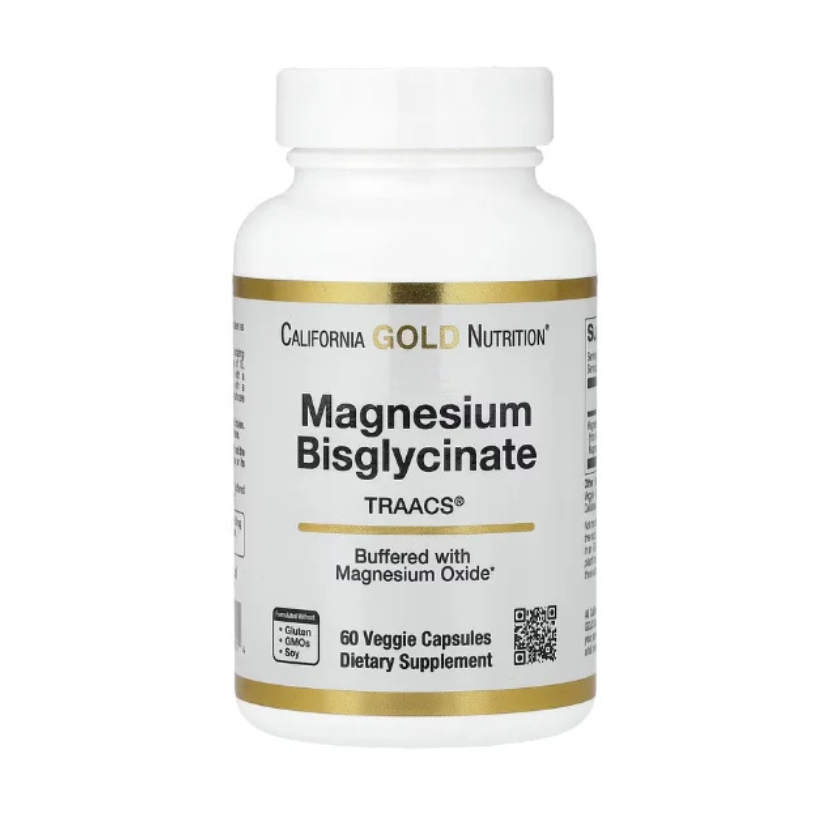 California Gold Nutrition, Magnesium Bisglycinate Chelate, Albion TRAACS®, 60 Veggie Capsules in Pakistan