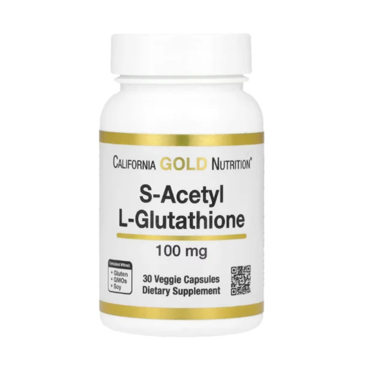 California Gold Nutrition, S-Acetyl L-Glutathione, 100 mg, 30 Veggie Capsules in Pakistan
