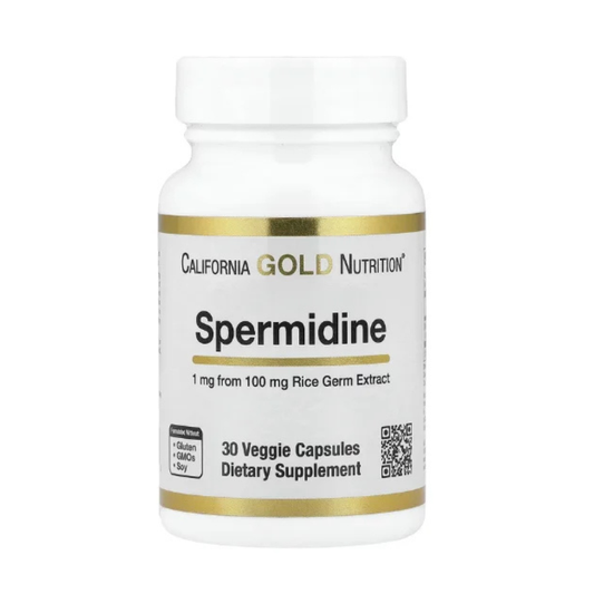 California Gold Nutrition, Spermidine, Rice Germ Extract, 1 mg, 30 Veggie Capsules in Pakistan