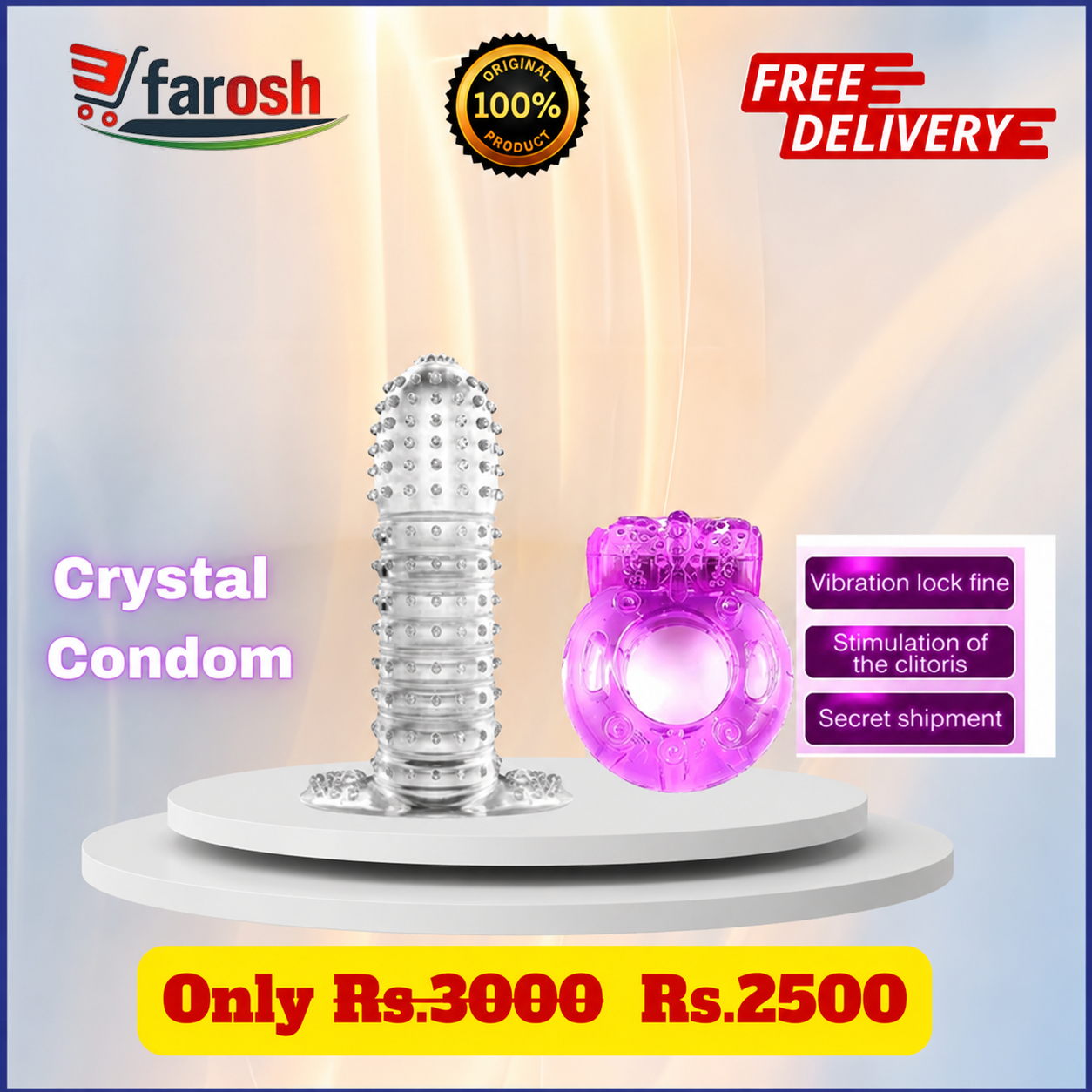 Crystal Condom + Vib ring
