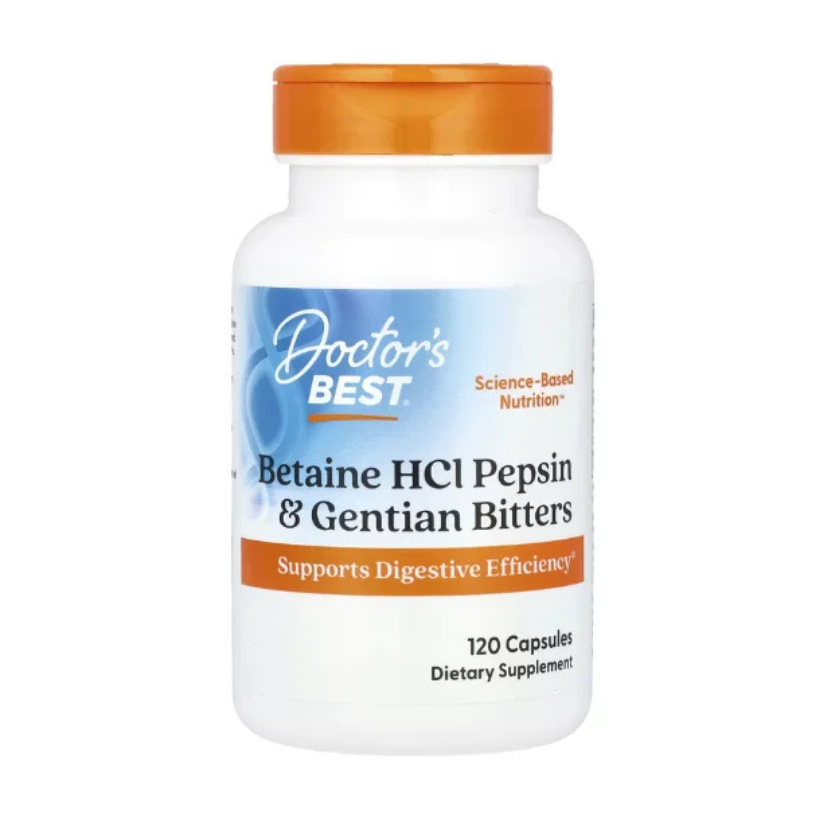 Doctor's Best, Betaine HCl Pepsin & Gentian Bitters, 120 Capsules in Pakistan