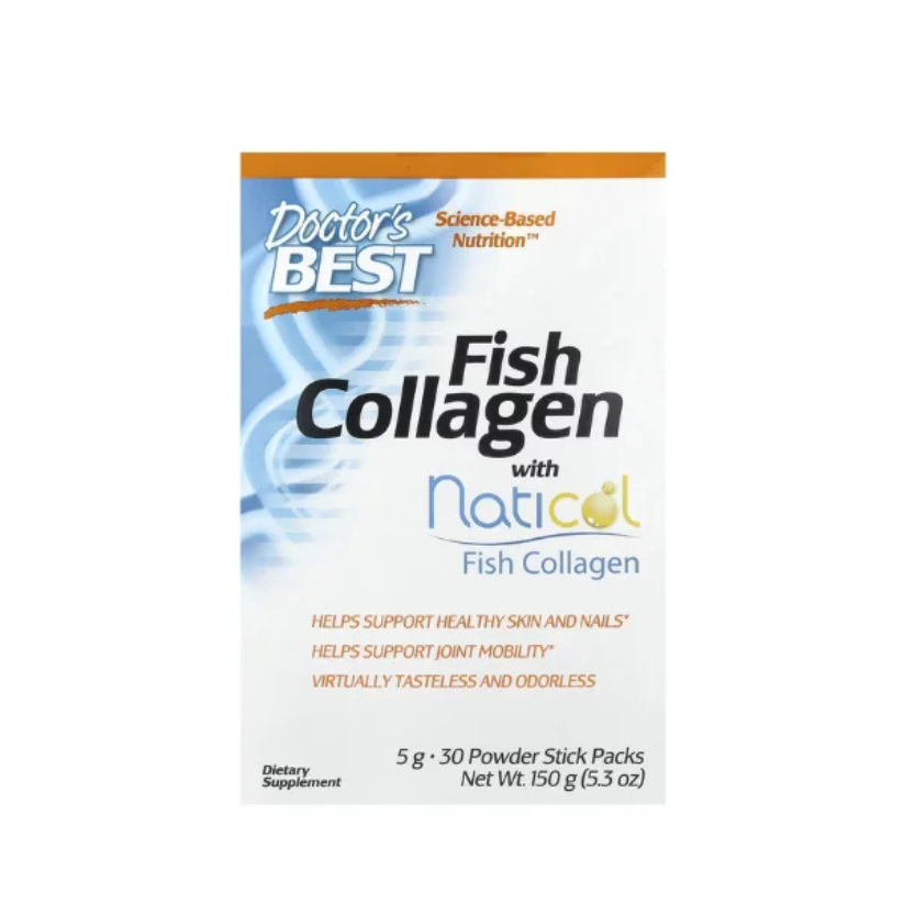 Doctor's Best, Fish Collagen with Naticol, 5 g, 30 Powder Stick Packs, 5.3 oz (150 g) in Pakistan