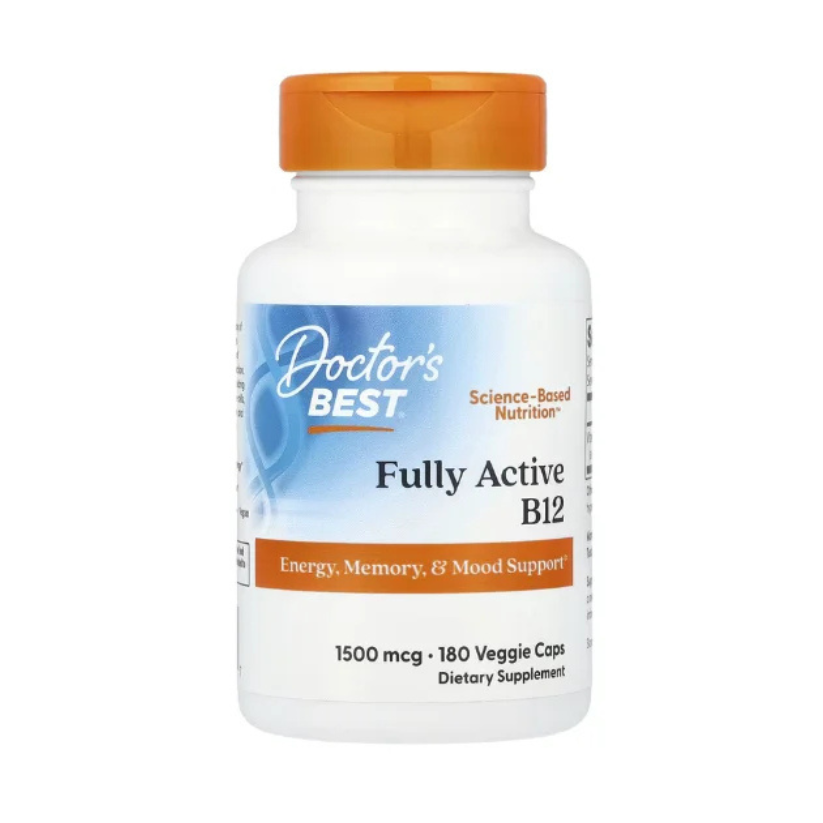 Doctor's Best, Fully Active B12, 1,500 mcg, 180 Veggie Caps in Pakistan