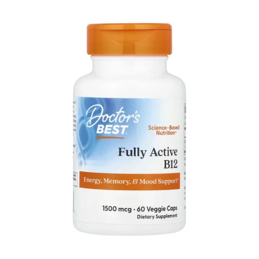 Doctor's Best, Fully Active B12, 1,500 mcg, 60 Veggie Caps in Pakistan