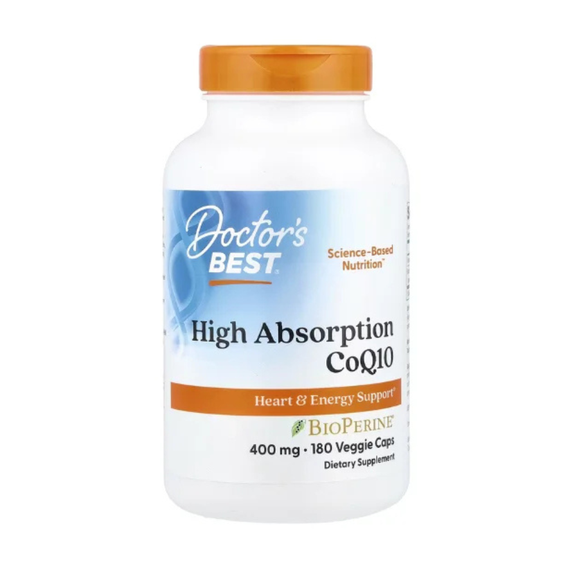 Doctor's Best, High Absorption CoQ10, 180 Veggie Caps in Pakistan