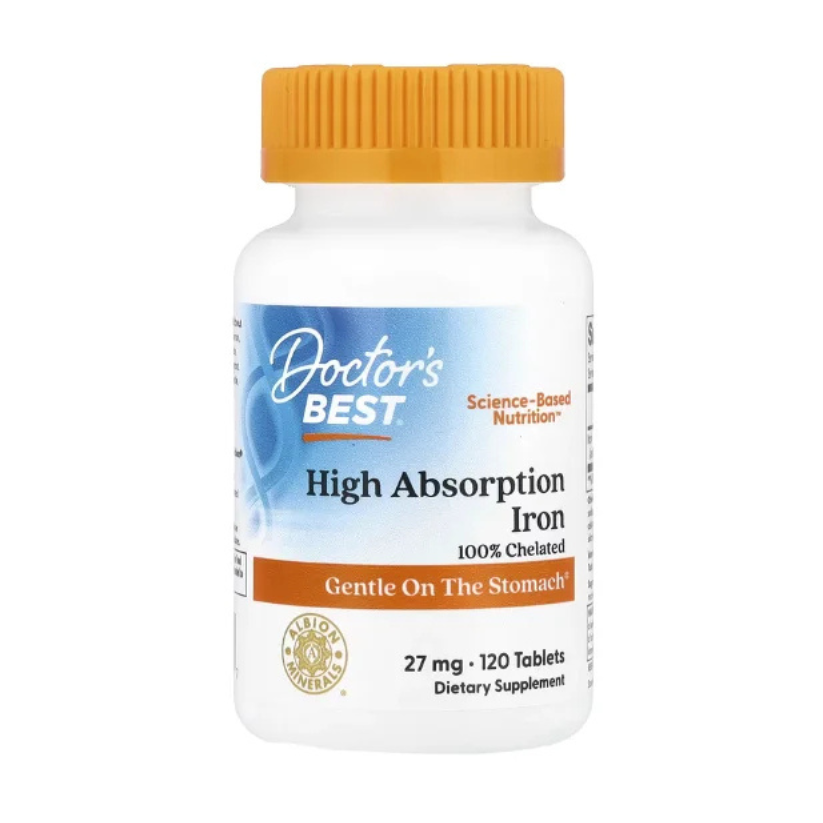 Doctor's Best, High Absorption Iron, 27 mg, 120 Tablets in Pakistan