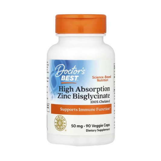 Doctor's Best, High Absorption Zinc Bisglycinate, 50 mg, 90 Veggie Caps in Pakistan