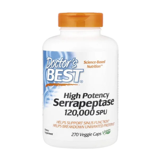 Doctor's Best, High Potency Serrapeptase, 120,000 SPU, 270 Veggie Caps in Pakistan