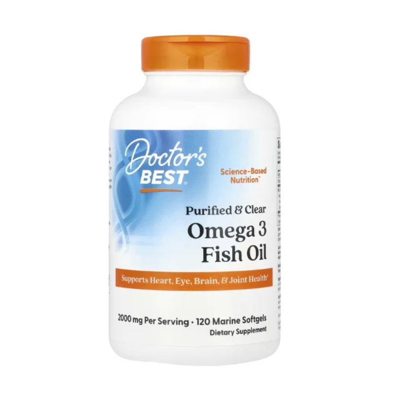 Doctor's Best, Purified & Clear Omega 3 Fish Oil, 120 Marine Softgels in Pakistan